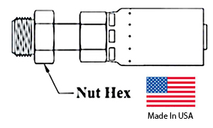 E Series Male Inverted Flare Swivel Hose End